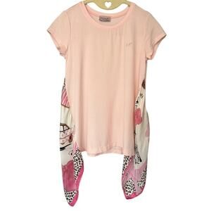 Monnalisa Silk Pink Top Paris Silk Scarf Spring Italian Whimsy (Girl size 10)